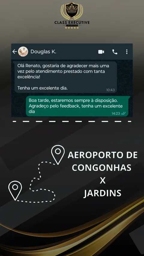 Depoimento Douglas K. - Transfer Aeroporto Congonhas para Jardins